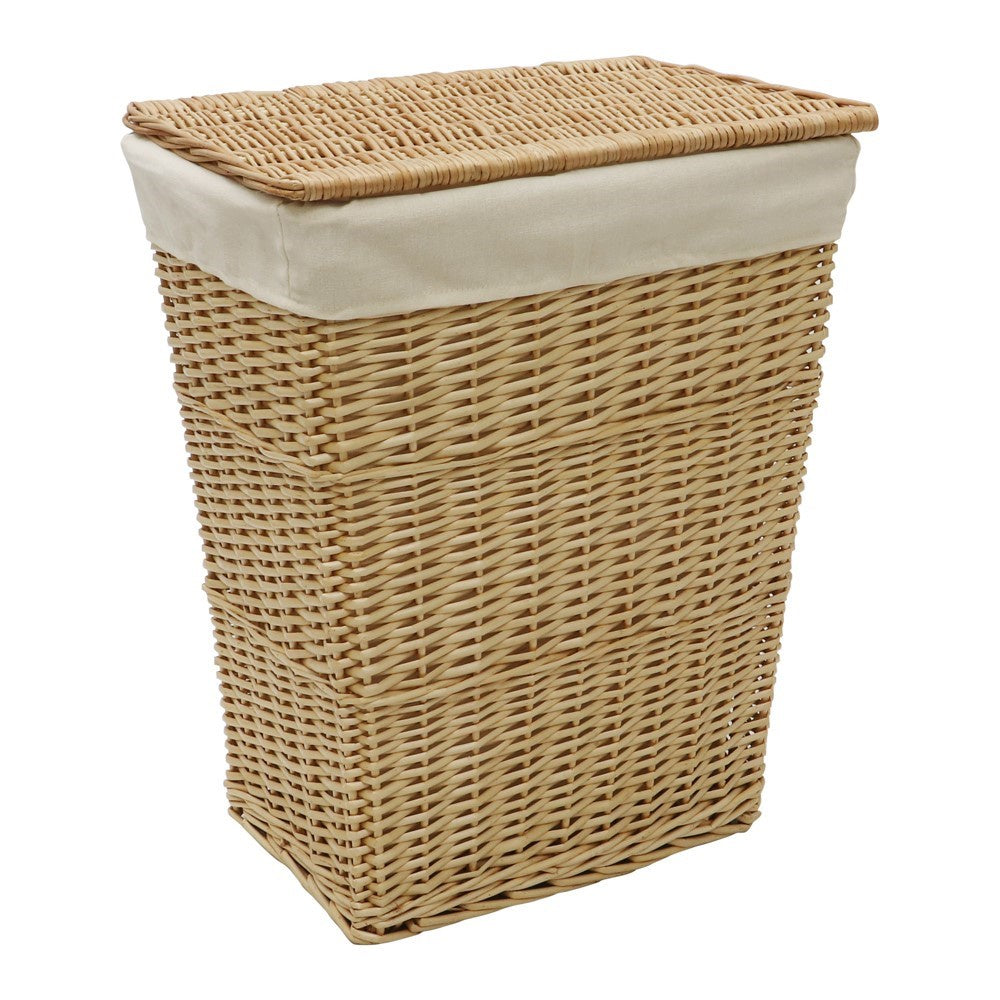 Acacia Rectangular Willow Laundry Basket Large