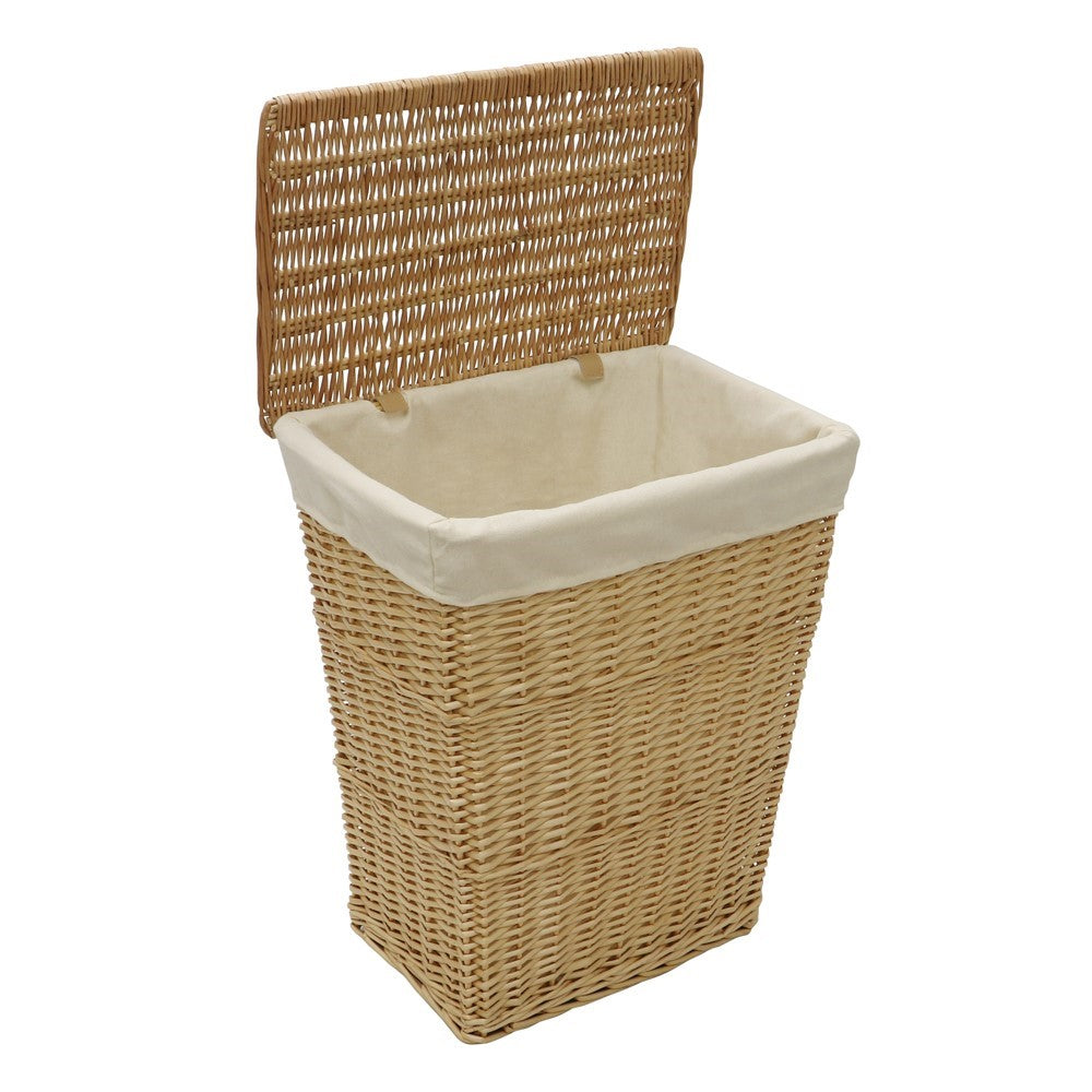 Acacia Rectangular Willow Laundry Basket Large