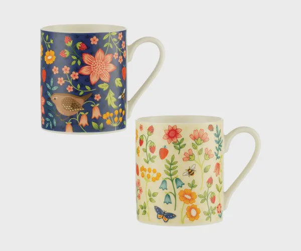 Wild Flower Fine China Assorted Mugs 400ml