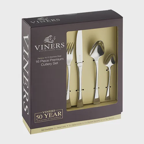 Viners Geneva Premium Stainless Steel 16 Piece Cutlery Set