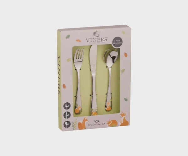 Fox 3 Pce Kids Cutlery Set Giftbox