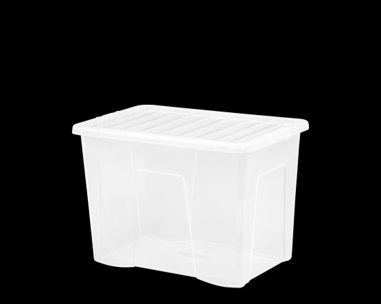 Crystal 80L Box & Lid Clear