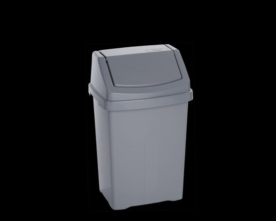 Casa 15L Swing Bin Silver