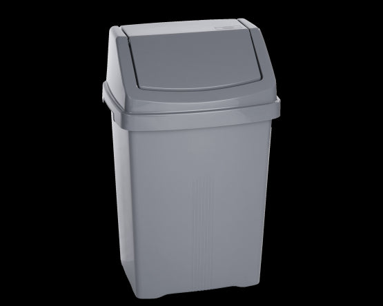 Casa 50L Swing Bin Silver