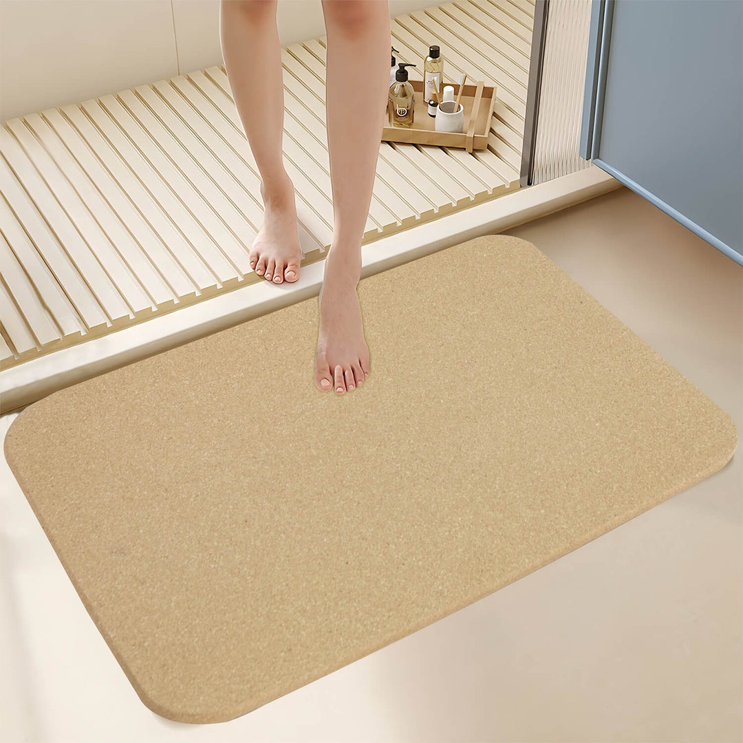 Apollo Rectangular Cork Bath Mat