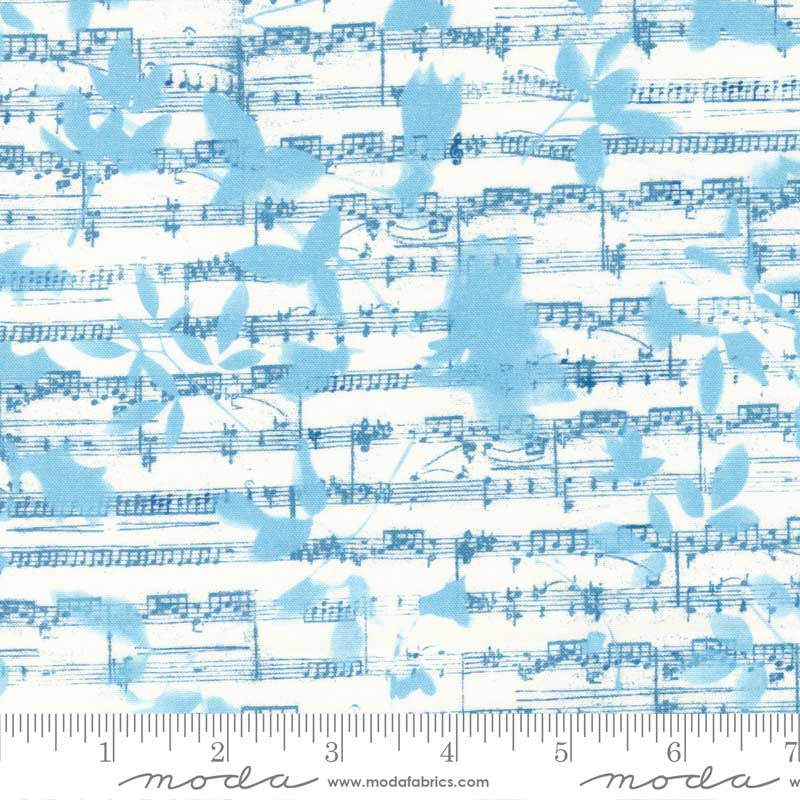 Moda Bluebell Fabric By Janet Clare Cloud 16962-11 Sold By The Metre