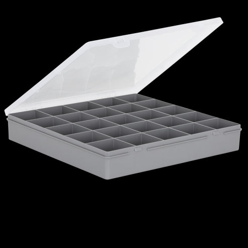 Organiser 10.01 29cm Box Square 25 Divs Upc Soft Grey/Clear