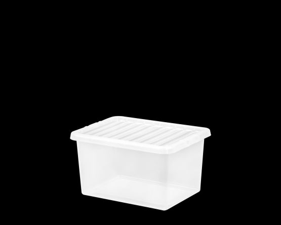 Crystal 31 Litre Box & Lid Clear