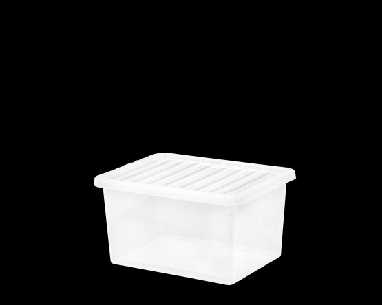 Crystal 37 Litre Box & Lid Clear