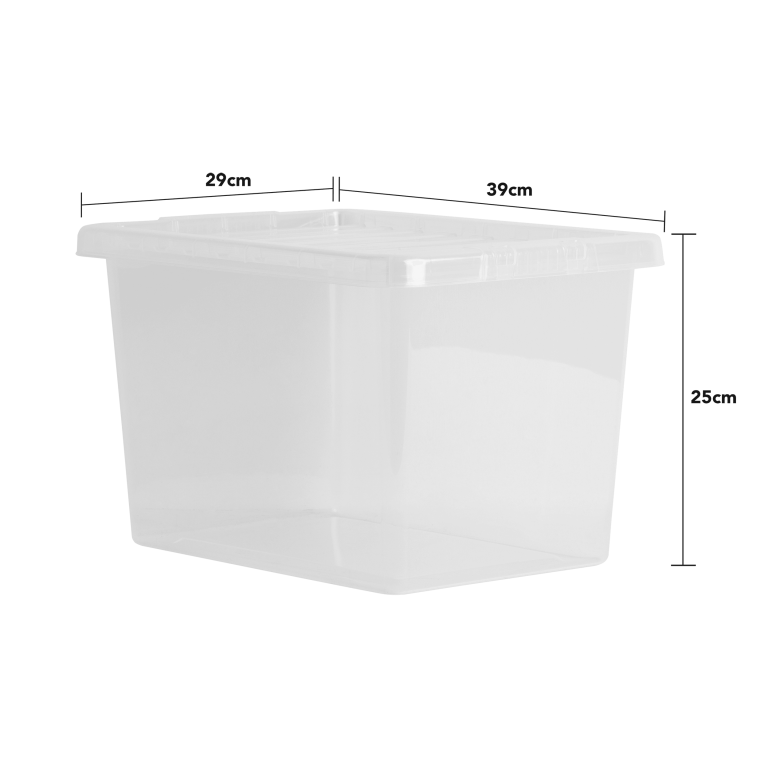 Crystal 20L Box & Lid Clear