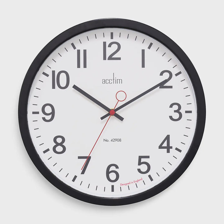 Acctim Kempston 35cm Metal Wall Clock Black 27813