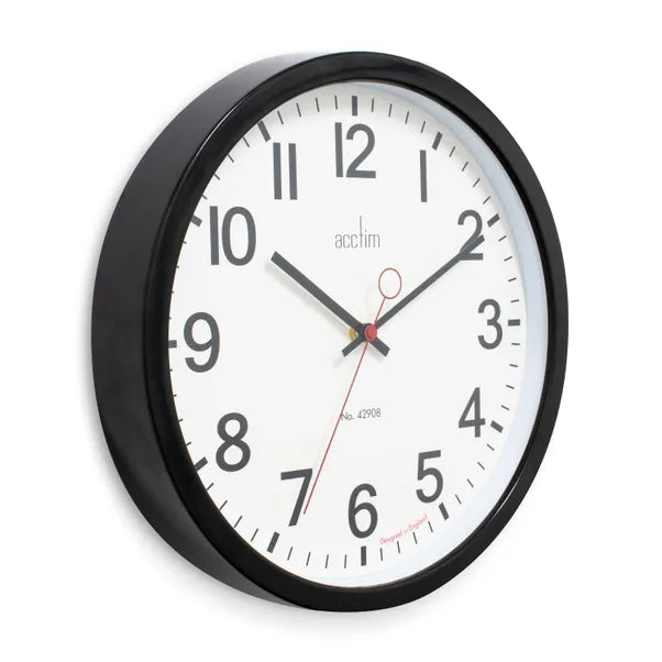 Acctim Kempston 35cm Metal Wall Clock Black 27813