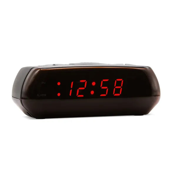 Acctim Miramar USB LED Alarm Clock Black with Red Numbers