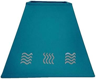 12 Inch Wave Stencil Ceiling & Table Light Shade Teal