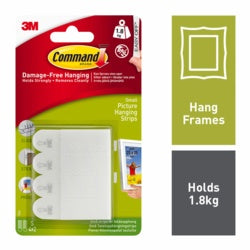 Command Small White Picture Hanging Strips 4 Sets of Small Strips