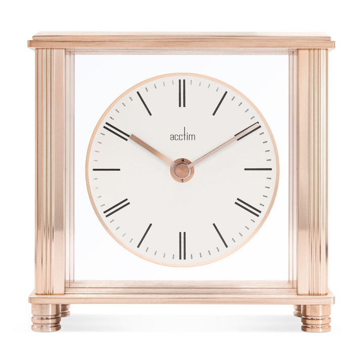 Acctim Shelford Carriage Table Clock Rose Gold 37100