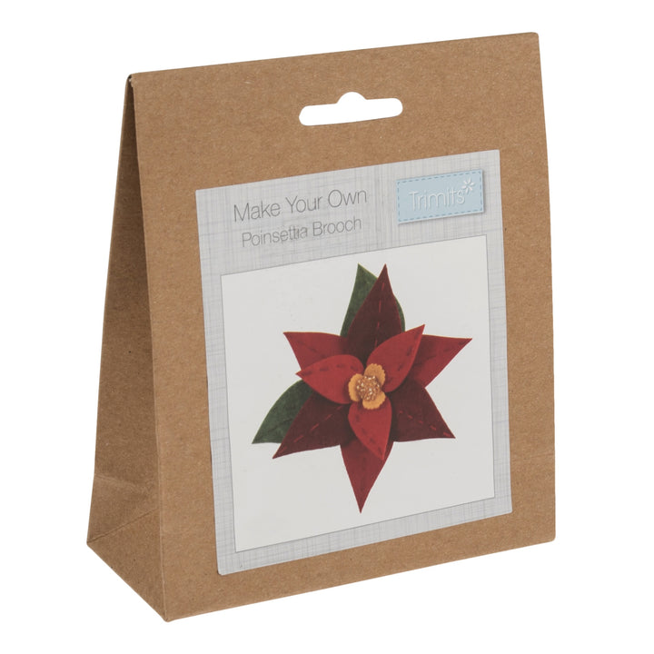 Felt Decoration Kit: Christmas: Poinsettia Brooch