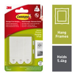 Command Medium White Picture Hanging Strips 4 Sets of Medium Strips