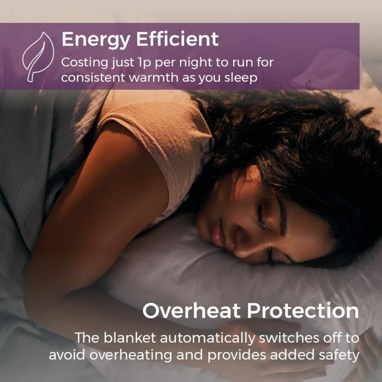 Carmen  King Size Heated Under Blanket with Overheat Protection