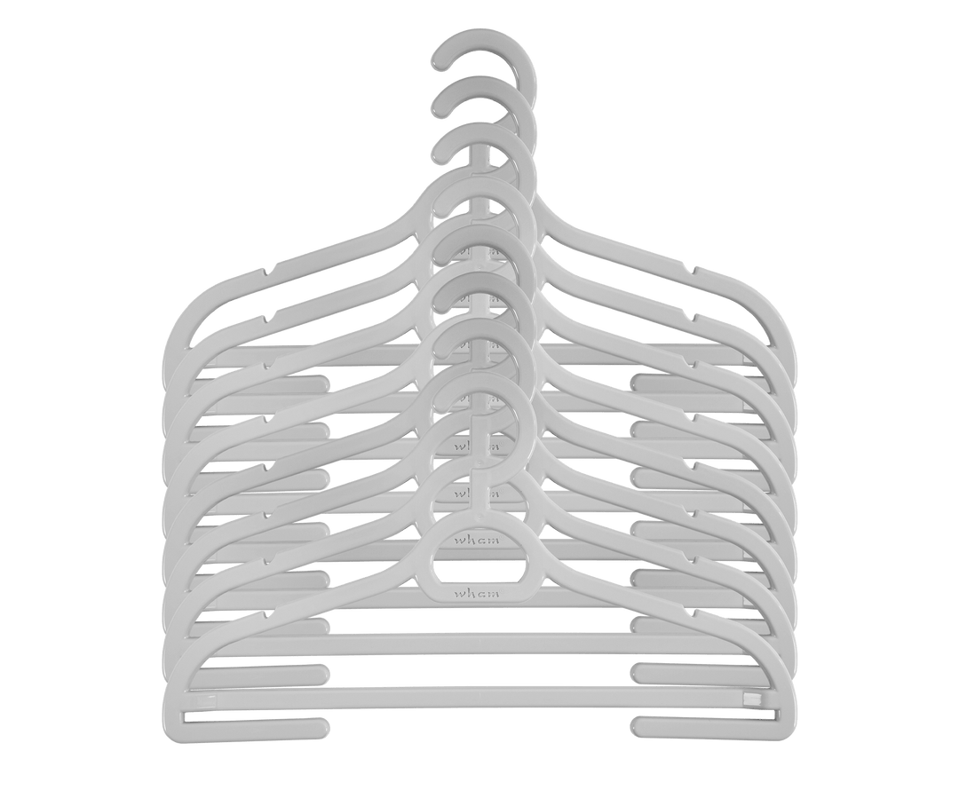 Casa Set of 8 Coat Hanger Adult Upcycled Soft Grey