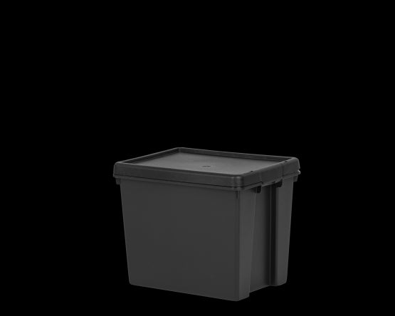 Wham Bam 24L H.Duty Box & Lid Black Recycled