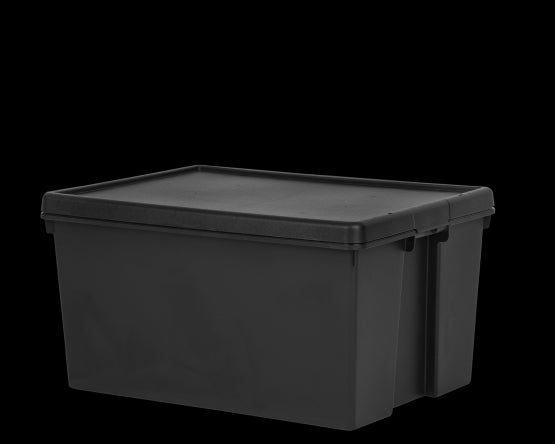 Wham Bam 96L H.Duty Box & Lid Black Recycled