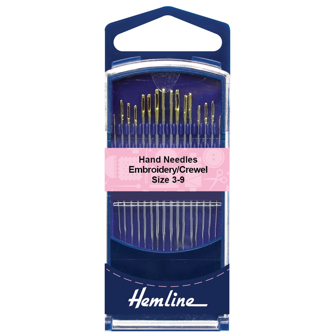 Hand Sewing Needles: Premium: Embroidery--Crewel: Size 3-9