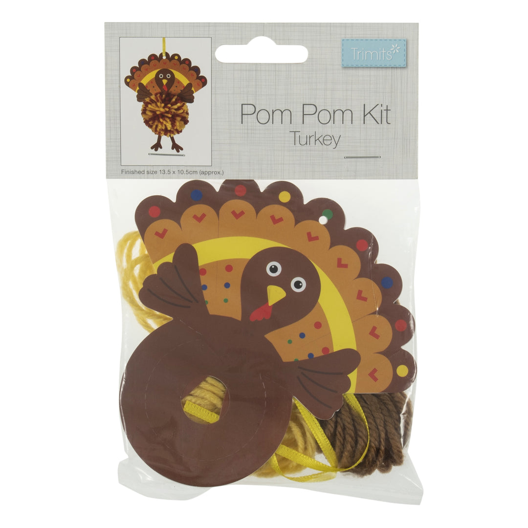 Pom Pom Decoration Kit: Christmas: Turkey