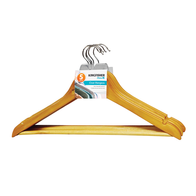 Wooden Coat Hangers Pack of 5