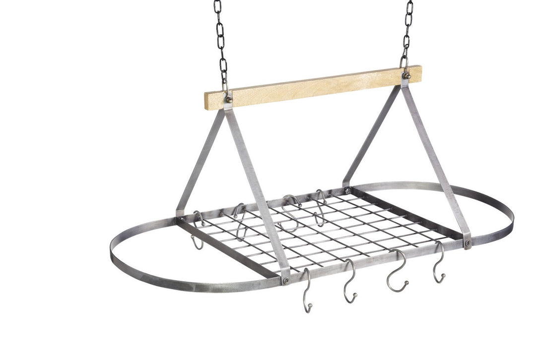 Industrial Kitchen Vintage-Style Ceiling Hanging Pot & Pan Rack