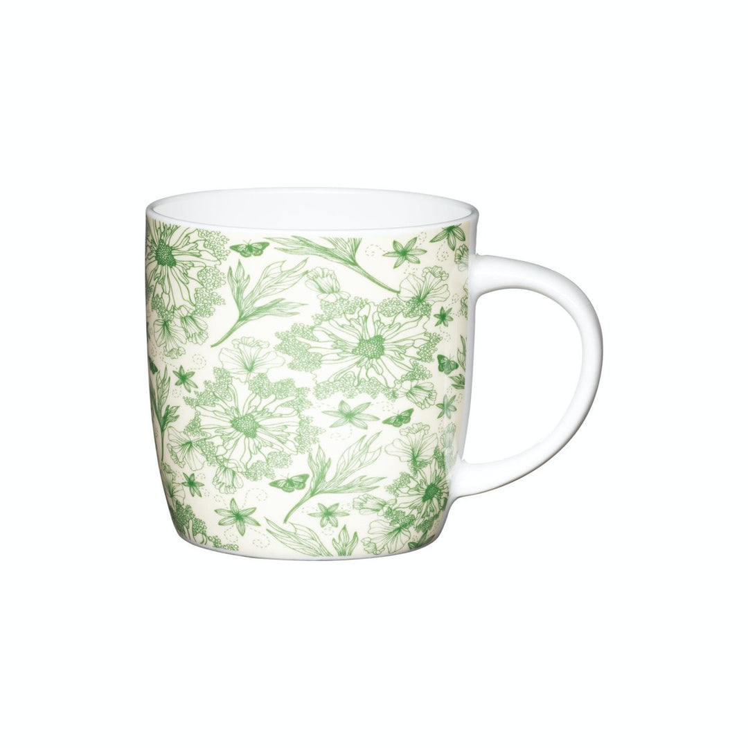 KitchenCraft Set of Four China Botanical Leaf Mugs