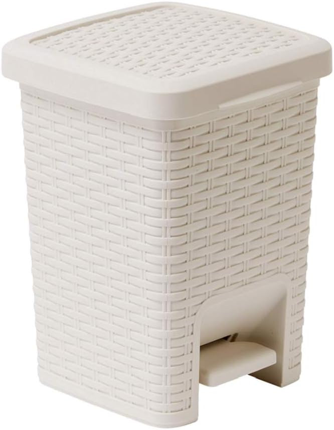 Addis 3Ltr Rattan Effect Pedal Bin Beige