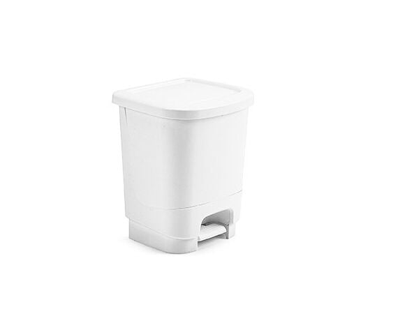 8L Pedal Bin White