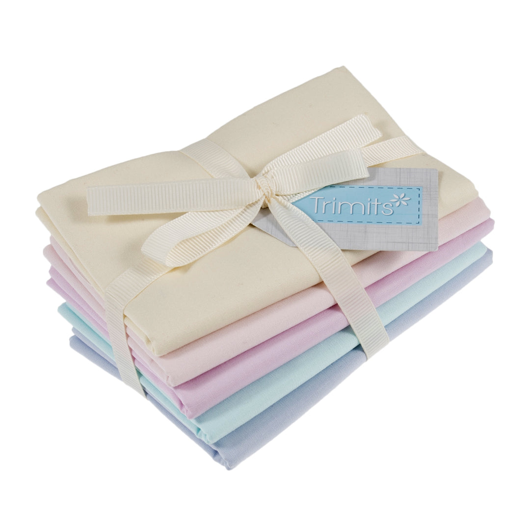 Fabric: Fat Quarters: Pastel: Bundle of 5