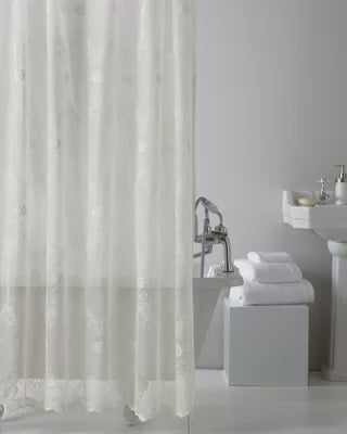 Lace Shower Curtains Cream