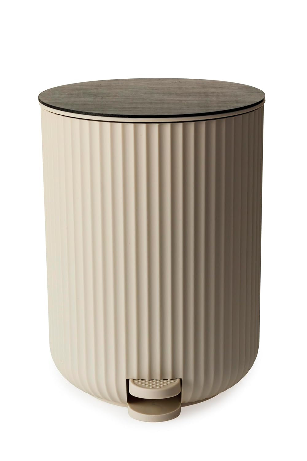 Berkeley Almond Pedal Bin with Bamboo Lid