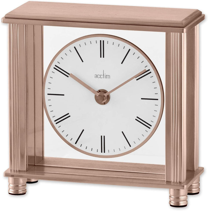 Acctim Shelford Carriage Table Clock Rose Gold 37100