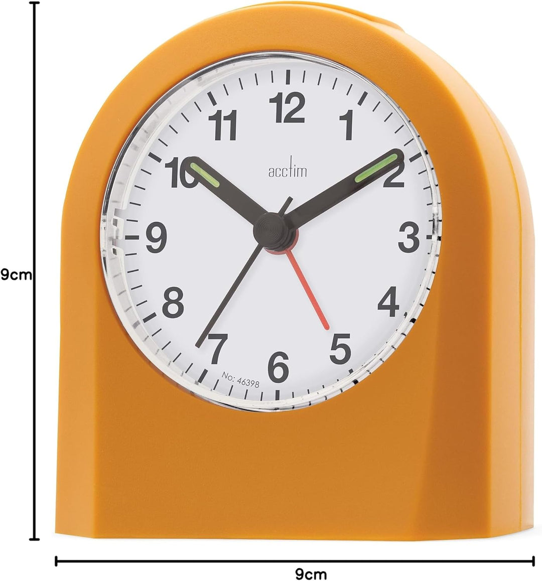 Acctim Palma Analogue Alarm Clock Quartz Turmeric 15061