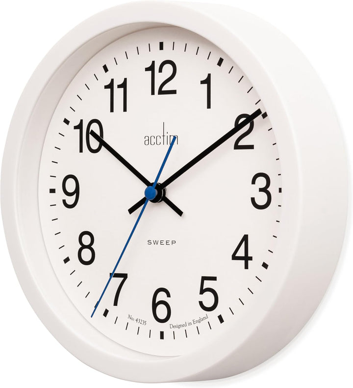 Acctim Bromham 20cm Sweep Non-Ticking Wall Clock Silver 22747