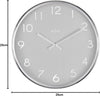 Acctim Elma 25cm Wall Clock Smoke Chrome 22837