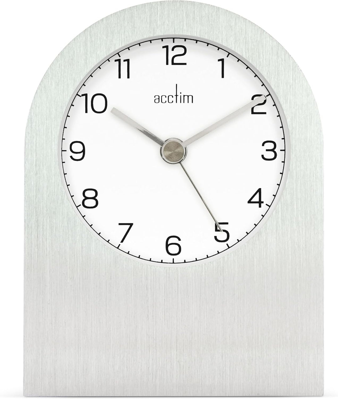 Acctim Sutherland Carriage Table Clock Brushed Aluminum 37077