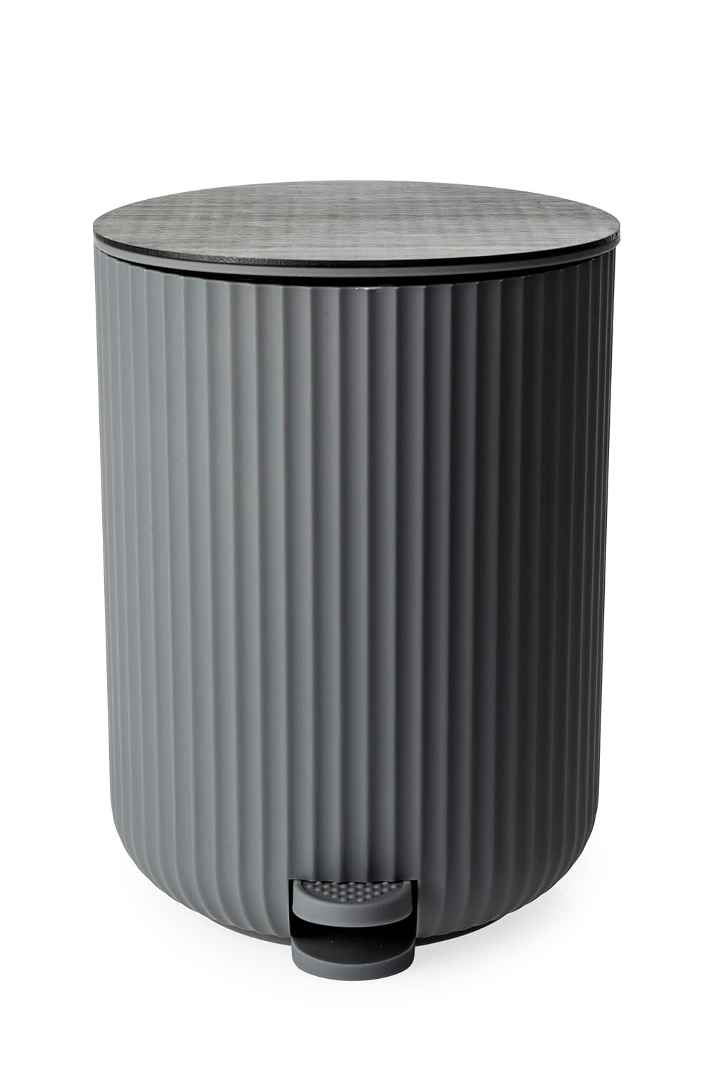 Berkeley Grey Pedal Bin with Bamboo Lid