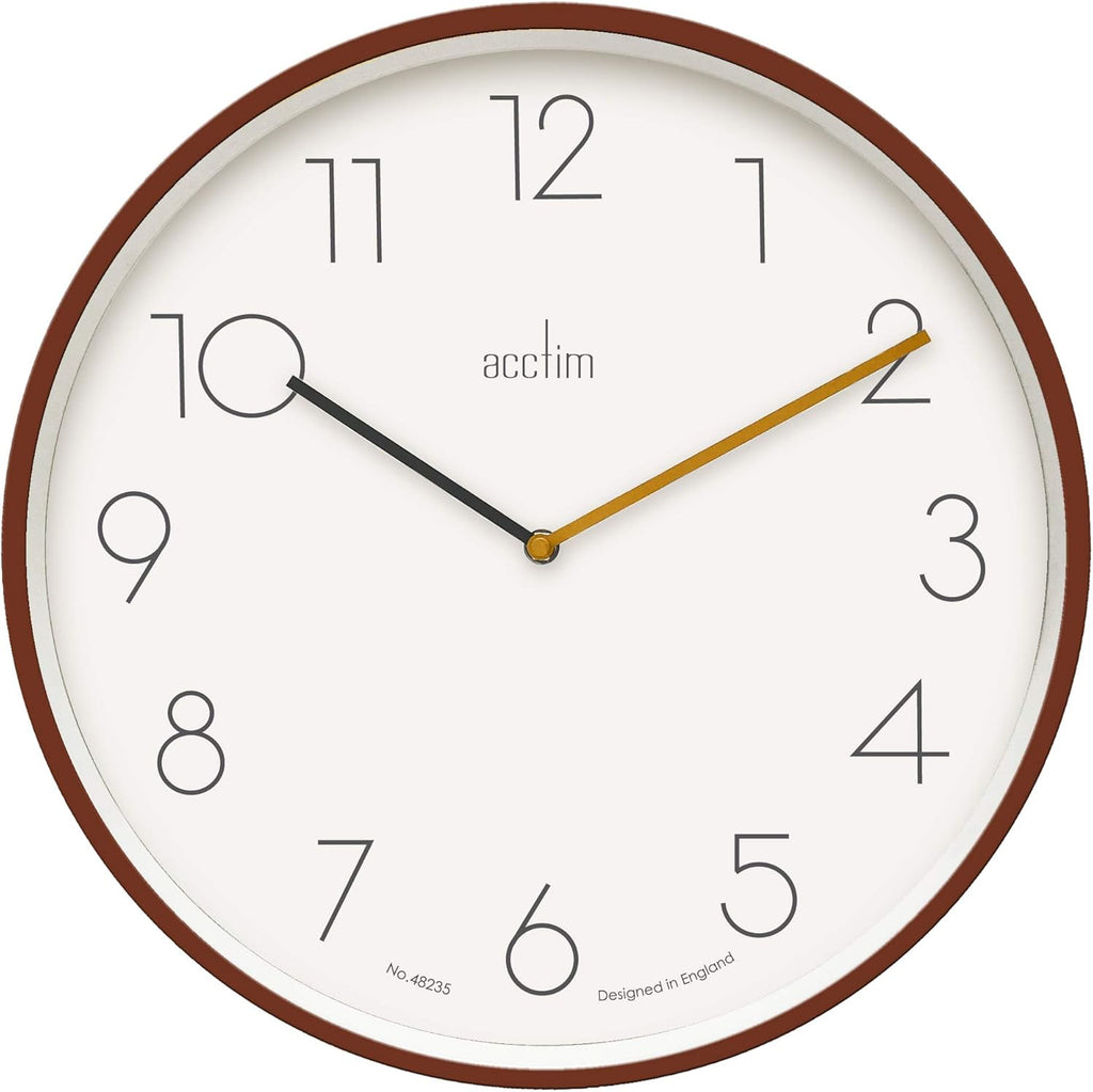 Acctim Taby Wall Clock 35cm Soft Coral 22794