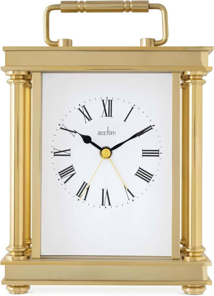 Acctim Marlow Carriage Table Clock Gold 37048