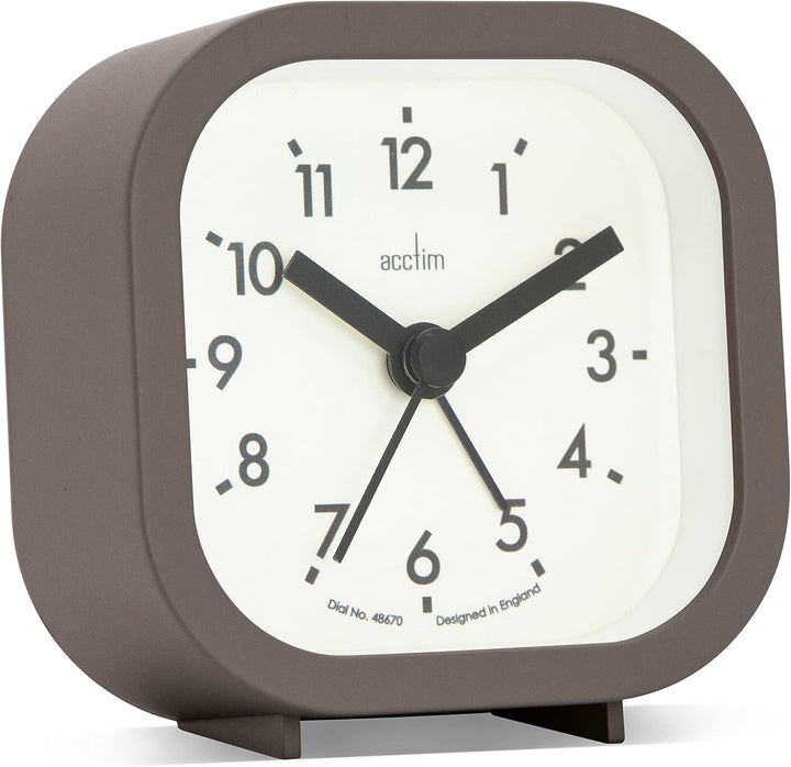 Acctim Robyn Mini Bedside Alarm Clock Grey 16307