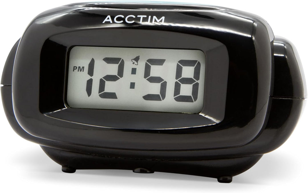 Acctim Aura LCD Alarm Clock Black 15523