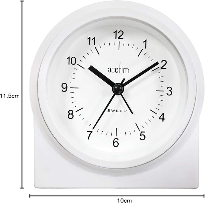 Acctim Archer Non-Ticking Alarm White 16212