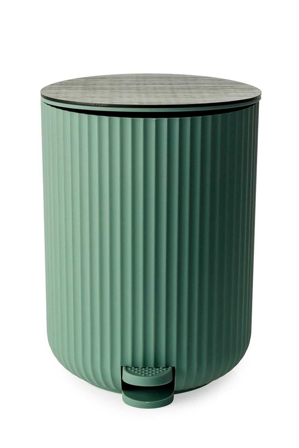 Berkeley Green Pedal Bin with Bamboo Lid