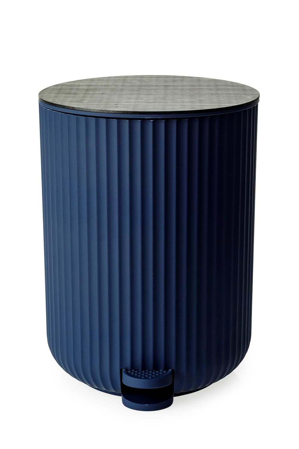 Berkeley Blue Pedal Bin with Bamboo Lid