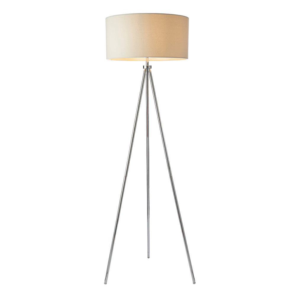 Tri Floor Lamp Chrome Ivory Shade (Instore) RRP £165